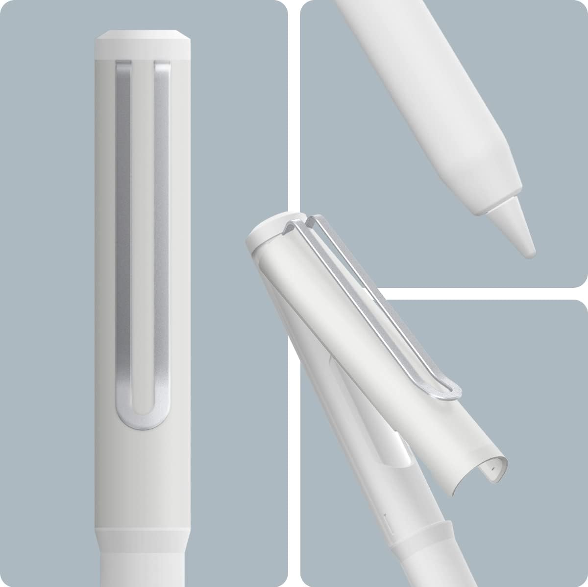 Spigen DA201 Apple Pencil Protective Case for Apple Pencil Pro and Apple Pencil 2nd Generation, Cover Sleeve with Clip and Grip, Compatible with Magnetic Charging and Double Tap - Black
