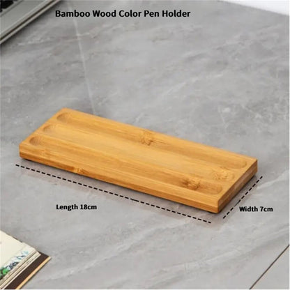 Pen holder Organizer of Office desks,Walnut Desk Pen Stand,Wave Pen Tray Accessory,Teacher Gifts,Suitable for School,Home,Desktop Art Accessories (Walnut, 5 Grid)