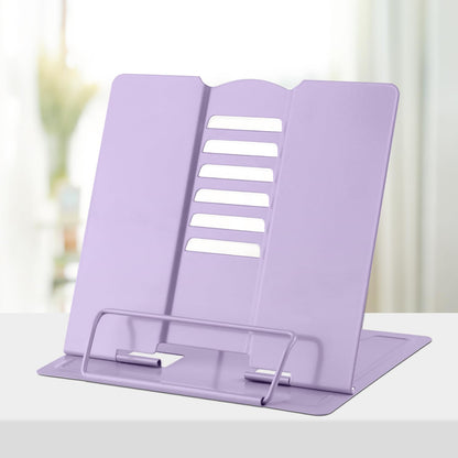 Honagu Book Stand Metal Desk Book Holder, Book Holders for Reading Hands Free, Adjustable Cookbook Documents Holder, Portable Bookstand for Music Books, Textbook, Recipe, Tablet, Ipad (Black)
