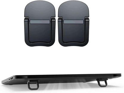 Mjaie 2Pieces Laptops Stand Invisible Computer Stand Foldable Portable Ventilated Desktop Laptops Bracket Keyboards Stand Triangular Support Angle, Silver