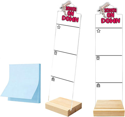 Monitor Memo Board Computer Monitor Memo Board Sticky Note Organizer Hold On Partner Im Overstimulated Sign Acrylic Desk Accessories Removable Wooden Base Set Sticky Notes 100 Sheets 11.8×3.1 inches