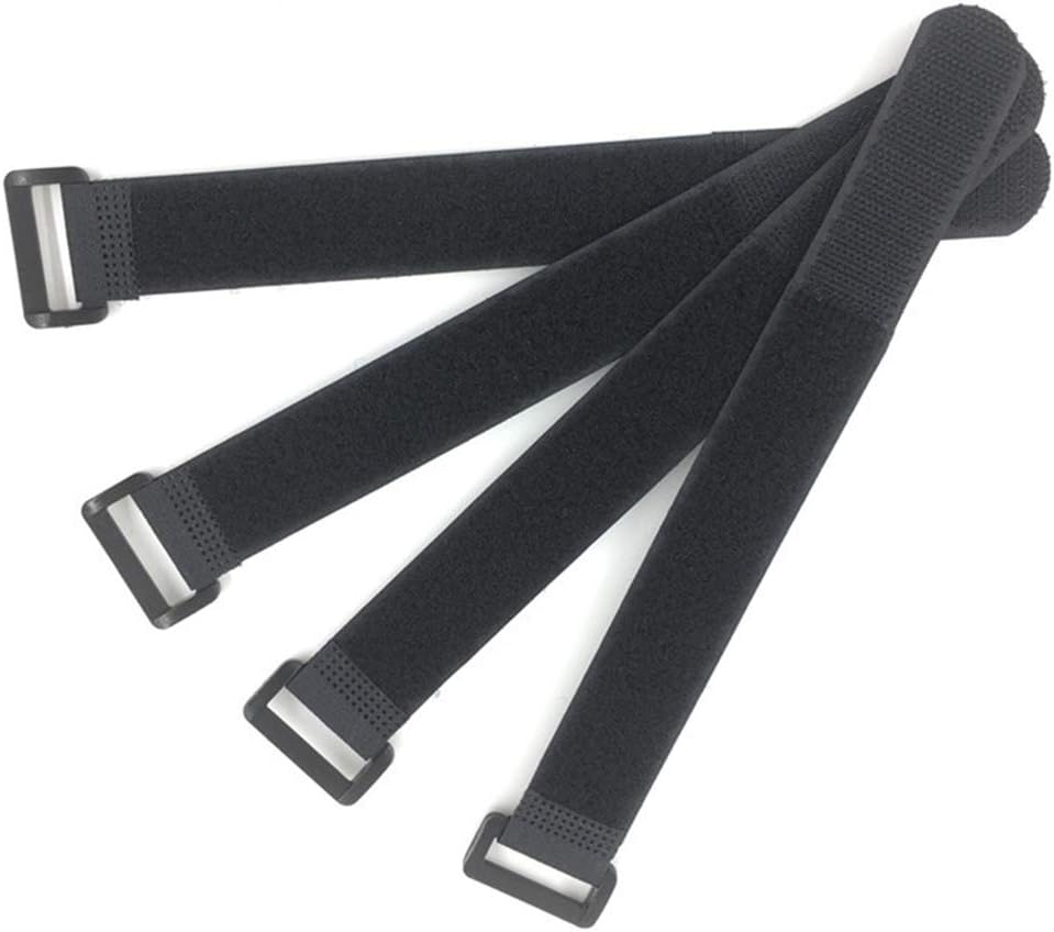 Fastening Nylon Strap with Buckle,10Pack Reusable Self-Adhesive Hook and Loop Cable Securing Straps,Adjustable Cinch Straps for Cords Organized and Tidy(1" x 8")