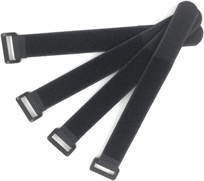 Fastening Nylon Strap with Buckle,10Pack Reusable Self-Adhesive Hook and Loop Cable Securing Straps,Adjustable Cinch Straps for Cords Organized and Tidy(1" x 8")