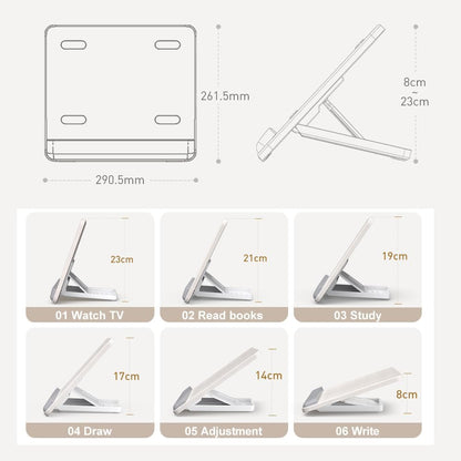 Chapter Seven Tablet Holder Wood Stand,Wooden Laptop Tablet Multi-Function Stand - Adjustable Height Portable Computer Drawing Writing Board Holder, for iPad Pro 12.9/11,Air,Mini and More