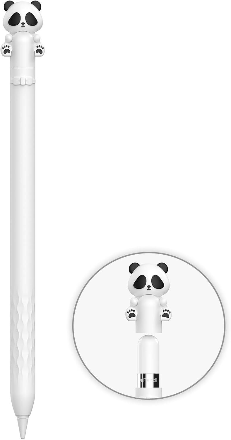 NIUTRENDZ Cute Bear Apple Pencil Case for Apple Pencil 2nd Generation Case Silicone Protective Cover Sleeve Skin Accessories (Brown, Apple Pencil 2nd Generation)