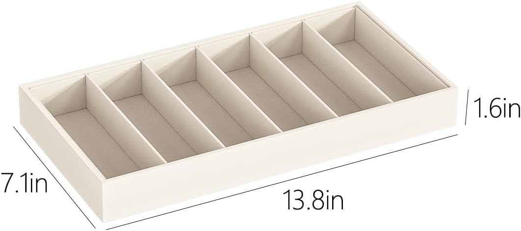Sunglass Organizer Tray,Eyeglass Storage for Multiple Glasses,Jewelry and Sunglasses Drawer Organizer (Beige 2)