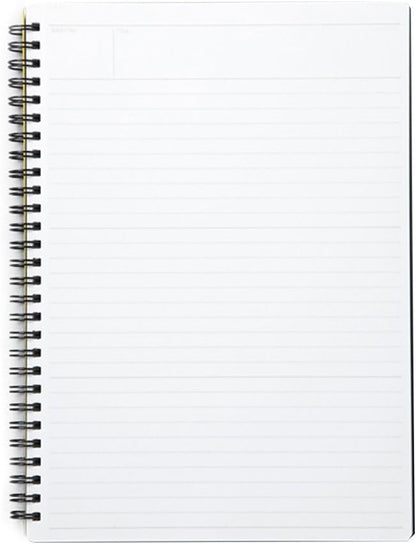 Maruman Mnemosyne Dot Grid Notebook- A5, 8.27" x 6.34", 80 Sheets / 160 Pages, 5mm Dotted Journal, Perforated Pages & Wire-Bound to Lay Flat, Black, Made in Japan
