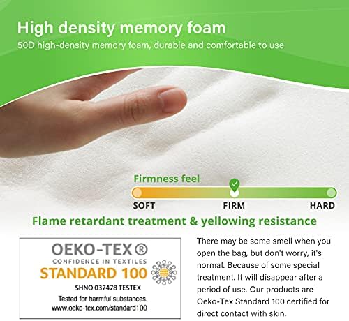 LargeLeaf Chair Armrest Cooling Gel Cushions Elbow Pillow Pressure Relief Office Chair Gaming Chair armrest with Memory Foam armrest Pads 2-Piece Set of Chair