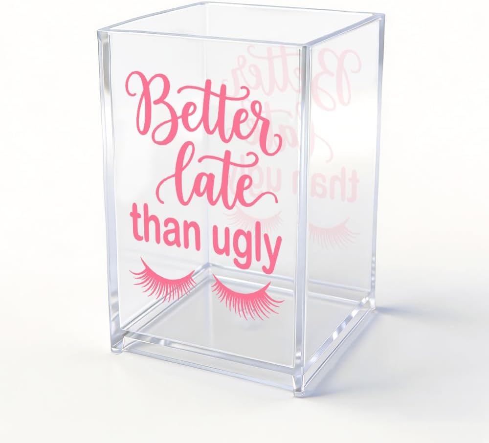 The Makeup Artist Acrylic Cosmetic Pencil Pen Holder, Funny Vanity Accessories for Girls, Makeup Brushes Holder for Beauty Specialist Esthetician, Make Up Artist MUA Appreciation Gifts