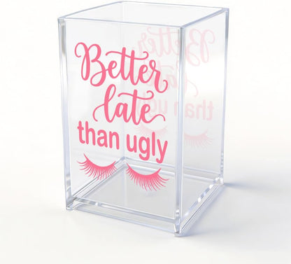 The Makeup Artist Acrylic Cosmetic Pencil Pen Holder, Funny Vanity Accessories for Girls, Makeup Brushes Holder for Beauty Specialist Esthetician, Make Up Artist MUA Appreciation Gifts