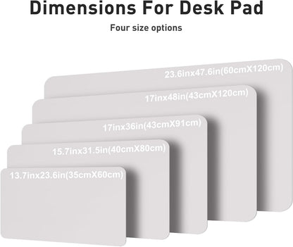 Aothia Leather Desk Pad Protector, Mouse Pad, Office Desk Mat, Non-Slip PU Leather Desk Blotter, Laptop Desk Pad, Waterproof Desk Writing Pad for Office and Home (Black,36" x 17") - Colors A