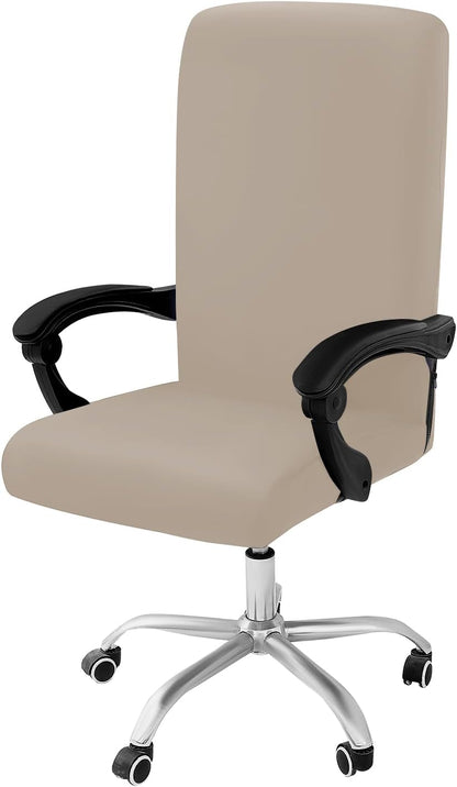 Smiry Stretch Printed Office Chair Armrest Covers, 2 Pcs Soft Fit Removable Washable Computer Desk Chair Arm Covers Protector, Black