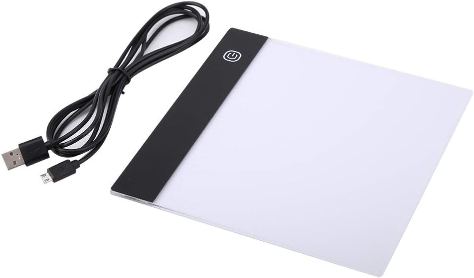LED Tracing Light Box Board, Adjustable Brightness A5 USB Art Drawing Sketching Copy Pad for Tattoo Drawing, Streaming, Sketching
