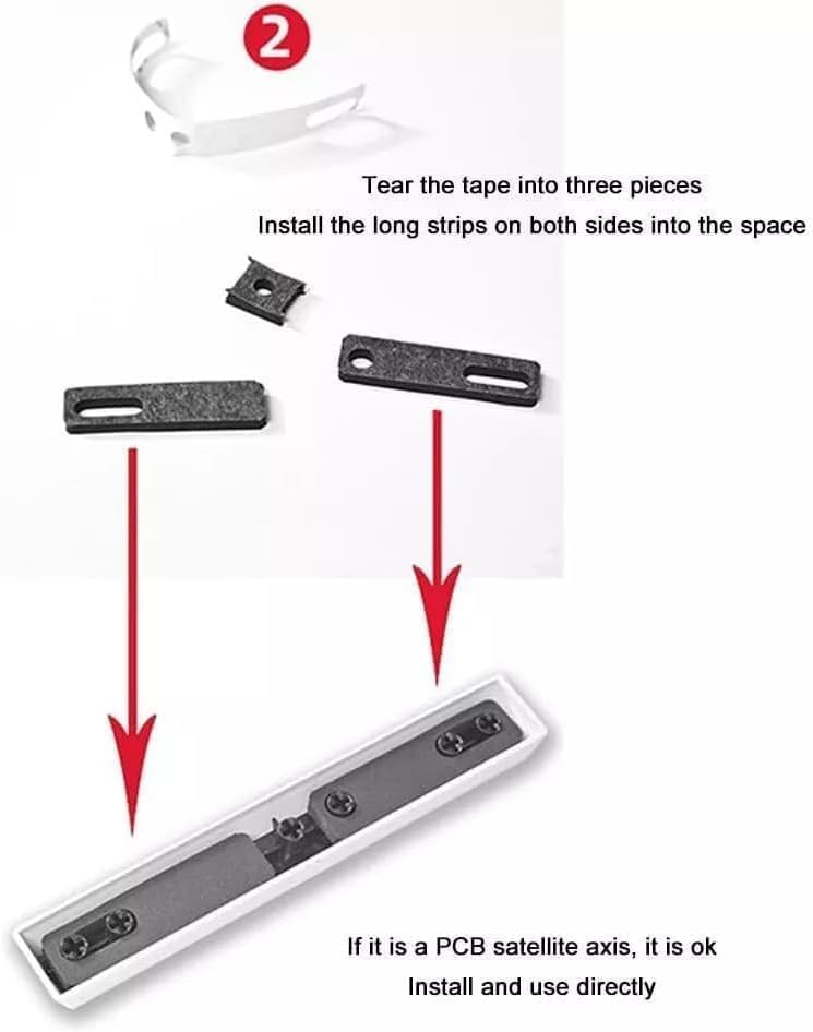 Mechanical Keyboard Spacebar Foam Sound Insulation Foam Noise Absorbing Switch Silencer Pad Cotton Compatible with 7U Mechanical Keyboard Space Bar Black 4PCS/Set