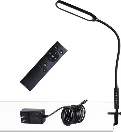 LED Desk Lamp with Clamp, Clamp Light, Tall Desk Lamp with Long Gooseneck, 11W, 850 LMS, 3 Color Modes, 10 Brightness Levels, Eye-Caring, Clip on Desk Light for Reading, Home, Office