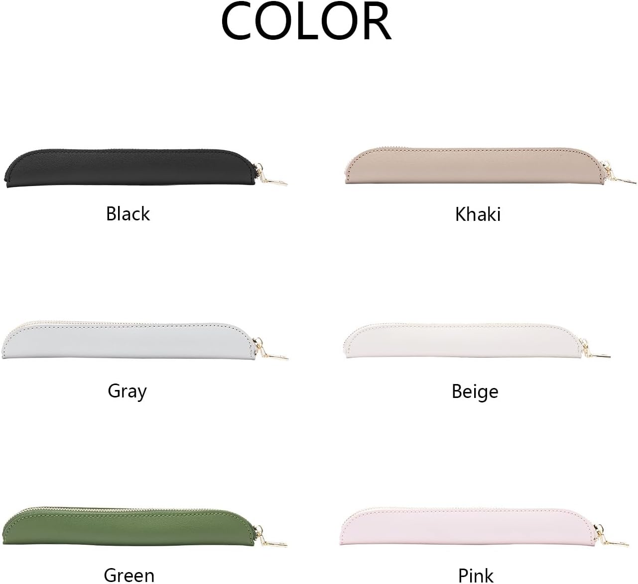 Pencil Case Durable Pencil Pouch for Pens School Featuring Oxford Lap Design (Khaki,Oxford)