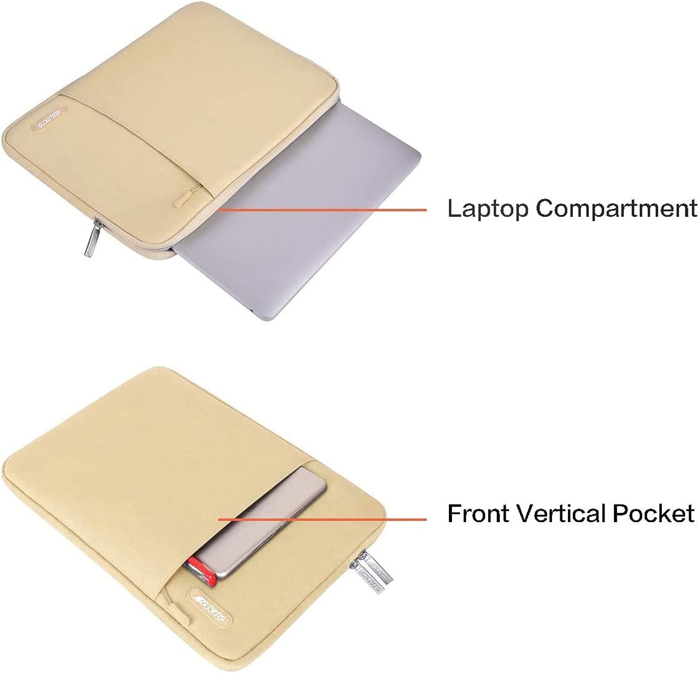 MOSISO Laptop Case 13.3 inch, 13-13.3 inch Laptop Sleeve Compatible with MacBook Air/Pro 13/Pro 14 M5 M4 M3 M2 M1, HP Dell ASUS Lenovo,Polyester Vertical Computer Sleeve Bag with Pocket, Antique Green - Colors A
