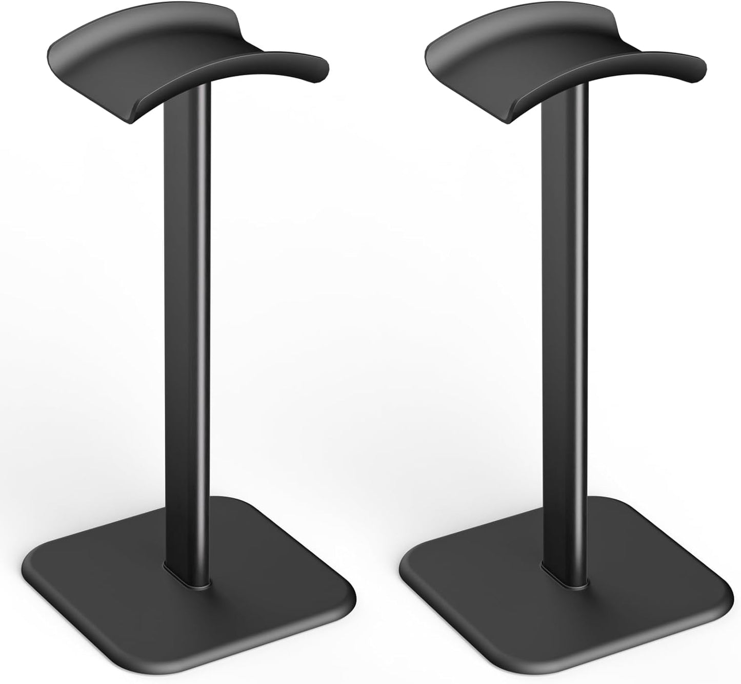 Headphone Stand for Desk - Headset Stand with Aluminum Hanger and Plastic Headrest, Headphone Holder for AirPods Max, Sony, Bose, Beats and More (Black)