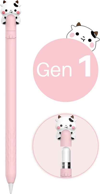 NIUTRENDZ Cute Bear Apple Pencil Case for Apple Pencil 2nd Generation Case Silicone Protective Cover Sleeve Skin Accessories (Brown, Apple Pencil 2nd Generation)