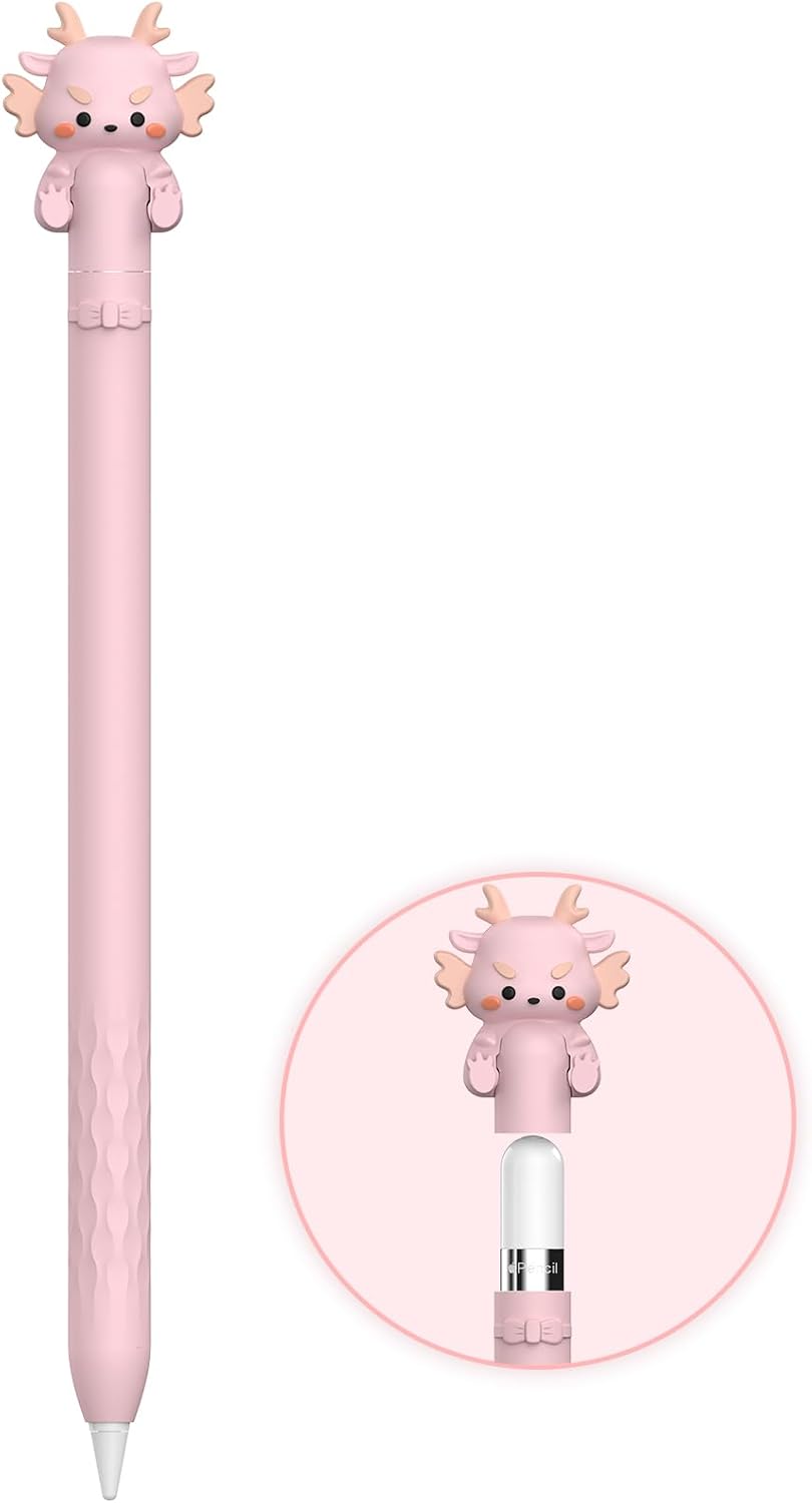 NIUTRENDZ Cute Bear Apple Pencil Case for Apple Pencil 2nd Generation Case Silicone Protective Cover Sleeve Skin Accessories (Brown, Apple Pencil 2nd Generation)
