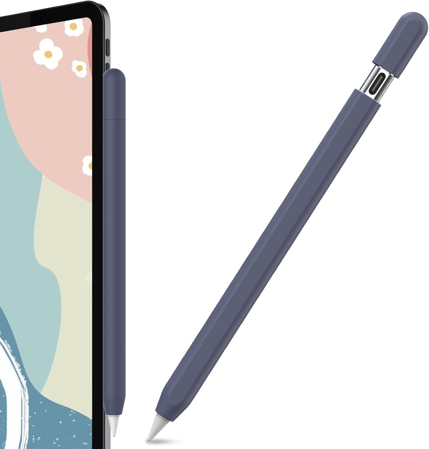 AhaStyle Silicone Case for Apple Pencil (USB-C) 2023 Ultra Thin Proteative Cover Skin Apple Pencil Sleeve Anti-Slip Grip Compatible with Apple Pencil USB C (Lavender)