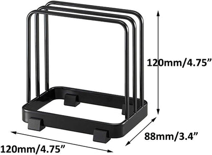 Cutting Board Organizer, Cutting Board Holder Rack, Baking Cookie Pan Sheets for Cabinet Storage or Kitchen Counter (Black)