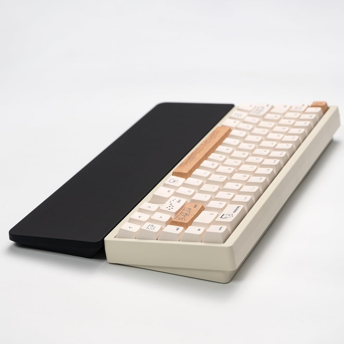 Ergonomic 75% Keyboard Wrist Rest-12.8" Silicone Non-Slip Keyboard Cushion, Computer Wrist Rest, Relief of Hand Pain(Grey)