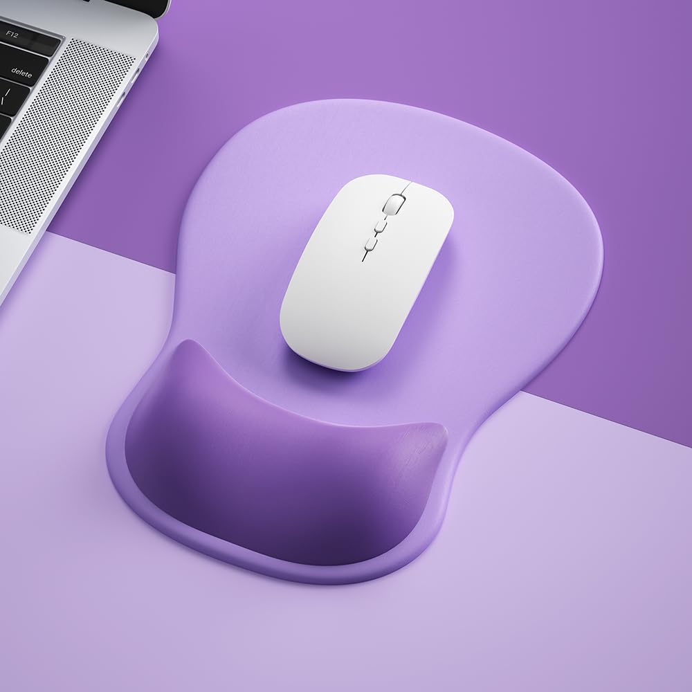 Ergonomic Mouse Pad with Wrist Rest,Cute Gel Mousepad Wrist Support - Small Mini Portable for Travel Mouse Pads for Desk Laptop,Computer,Office & Home Decor (Pink&Light Pink)