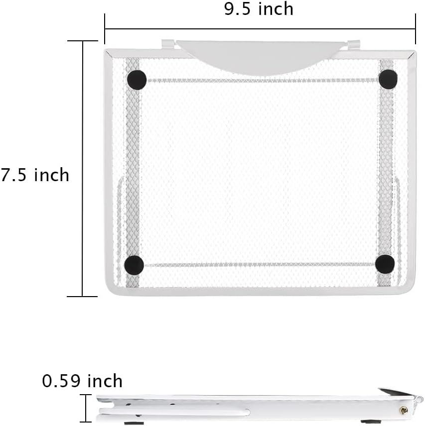 Ergonomic Laptop Tablet Stand Metal Mesh Ventilated Desktop Adjustable Computer Holder Riser Compatible with Apple MacBook Air Pro Dell XPS HP Samsung Lenovo More Laptops up to 16" (Black)