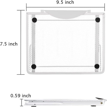 Ergonomic Laptop Tablet Stand Metal Mesh Ventilated Desktop Adjustable Computer Holder Riser Compatible with Apple MacBook Air Pro Dell XPS HP Samsung Lenovo More Laptops up to 16" (Black)