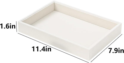 Bedside Organizer - Multi-use Holder for Desk Drawer, Nightstand, Desktop - Catchall Tray for Jewelry, Sunglasses, Phone, Watch, Perfume, Lipstick (Beige 5Grid)