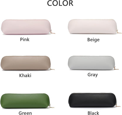 Canvas Pencil Case Cotton Canvas and Simple Multifunctional Pencil Bag Zipper Portable Storage (Black)