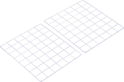 PATIKIL 24"x12" Wire Grid Panel, 2 Pack Wall Grid Decorative Panels Board Photo Pictures Display Decor Hanging Organizer for Home Office, Black
