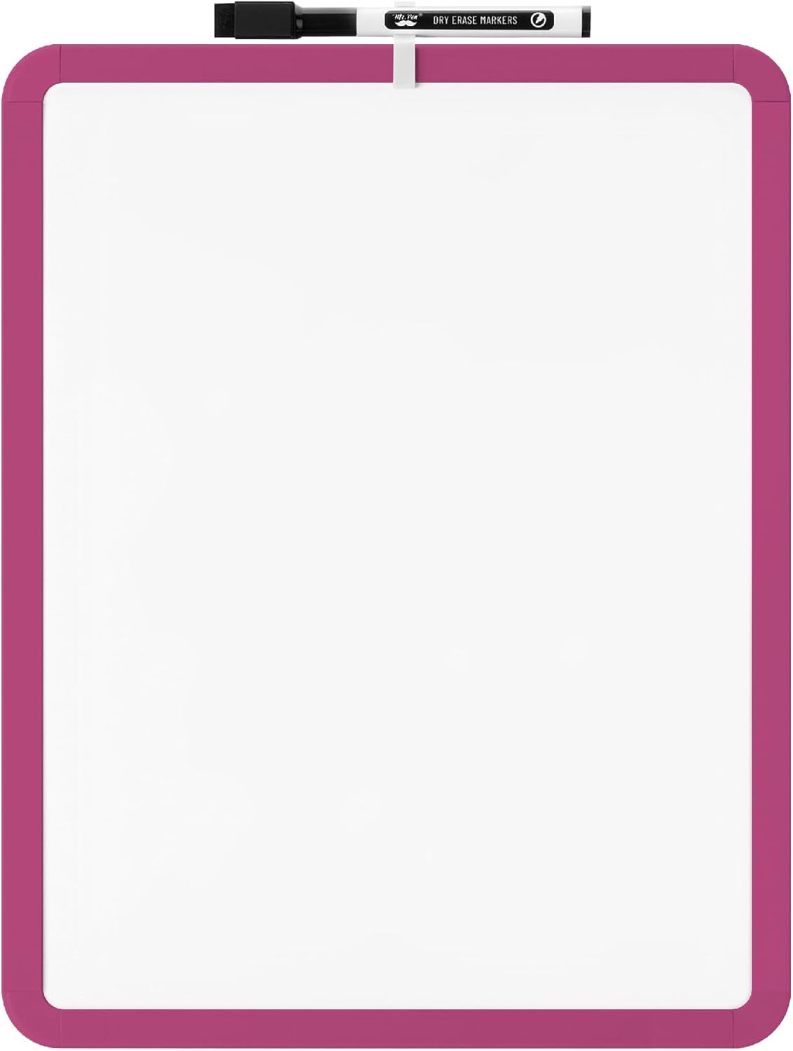 Mr. Pen- Dry Erase Board, 14” x 11” with a Black Dry Erase Marker, White Frame, Small Mini White Board for Students, Fridge, Wall, Locker, Includes Double Sided Tapes