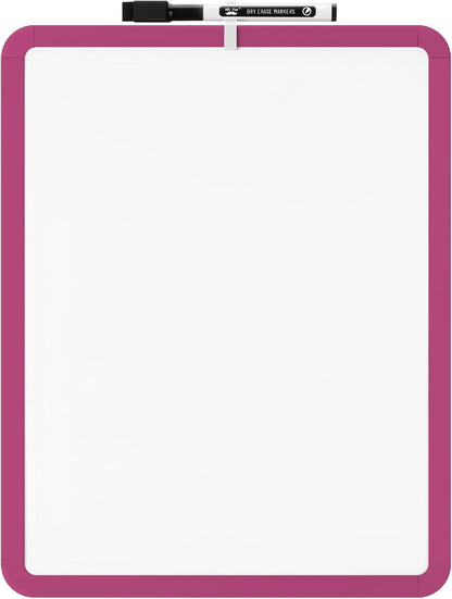 Mr. Pen- Dry Erase Board, 14” x 11” with a Black Dry Erase Marker, White Frame, Small Mini White Board for Students, Fridge, Wall, Locker, Includes Double Sided Tapes