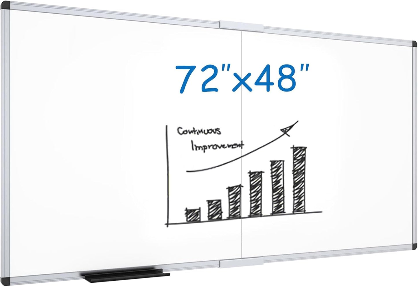 VIZ-PRO Magnetic Dry Erase Board, 24 X 18 Inches, Silver Aluminium Frame