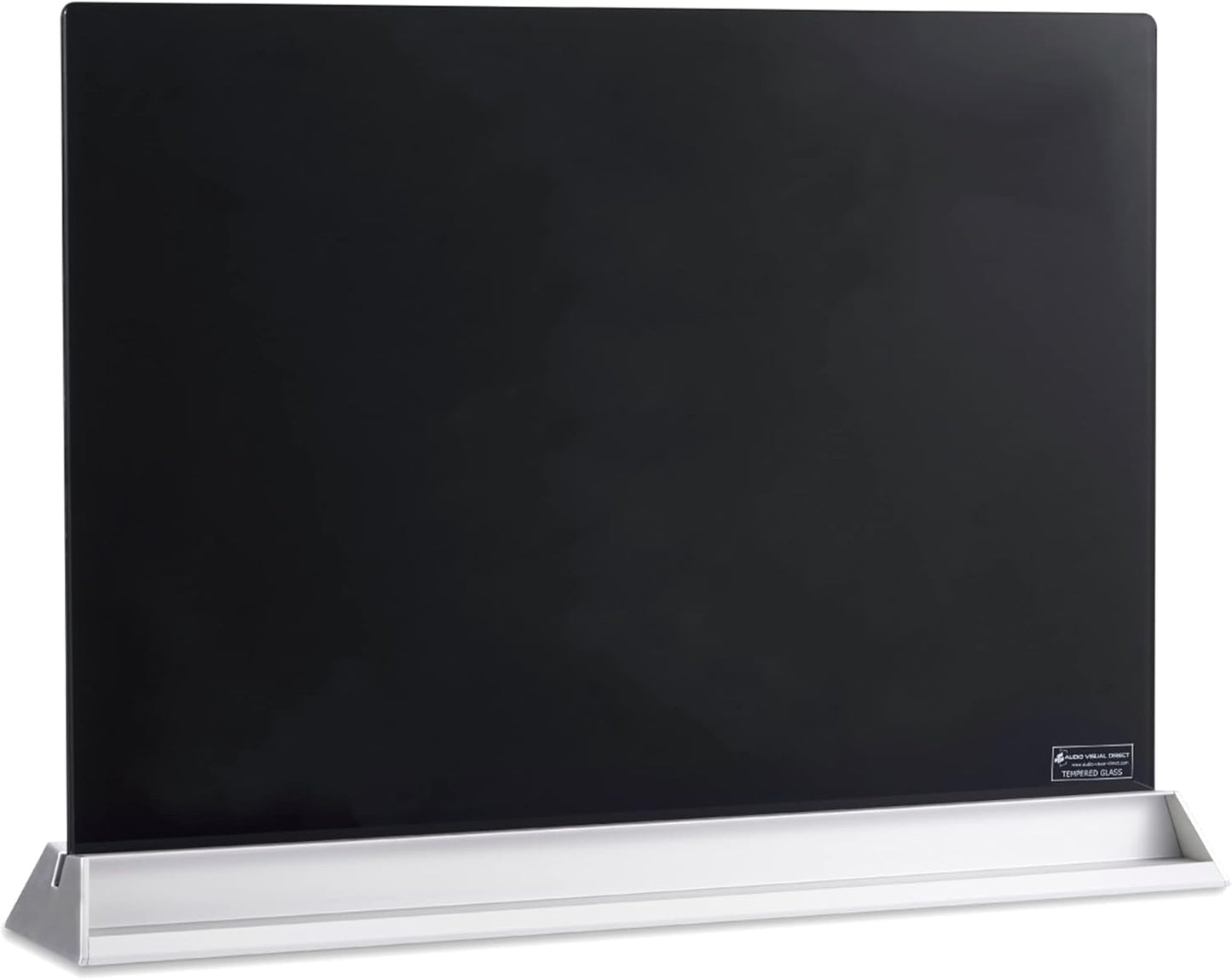 Audio-Visual Direct - Glass Desktop Computer Keyboard Whiteboard Notepad Set, Black (Includes Neon Marker, Eraser & Sticky Notes)