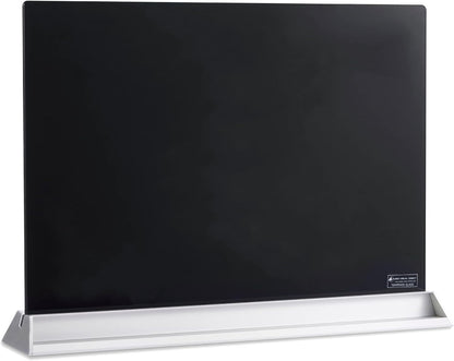Audio-Visual Direct - Glass Desktop Computer Keyboard Whiteboard Notepad Set, Black (Includes Neon Marker, Eraser & Sticky Notes)