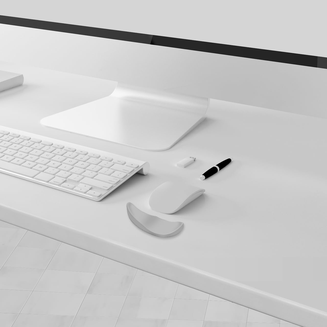 JIKIOU Right-Handed Truly Ergonomic Wrist Rest for Mouse 2 Pack, Carpal Tunnel Support, Pain Relief, Anti-Fatigue, Easy Glide, Office Computer Laptop Gaming Black