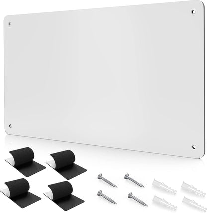 17.7" x 11.8" 2 Pack Metal Magnetic Board - Magnet Bulletin Board to Display Magnetic Letters Numbers Animal, Poetry, Spice Jars, Notes, Photos, Suitable for Wall, Refrigerator, Cubicle, Cabinet