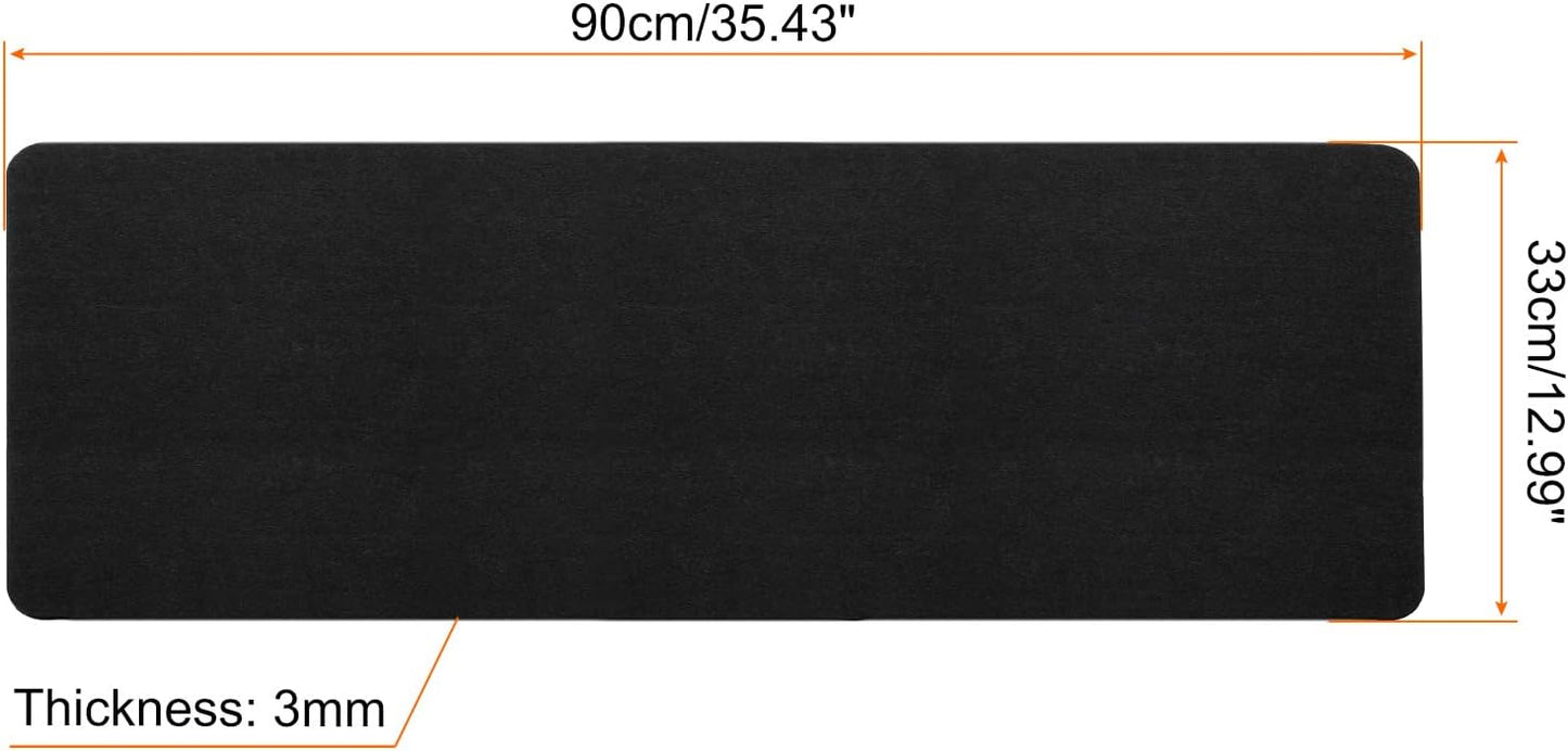 PATIKIL 24"x12" Desk Mat Protector, Felt Dual Side Mouse Pad Writing Mat for Office Home, Gray