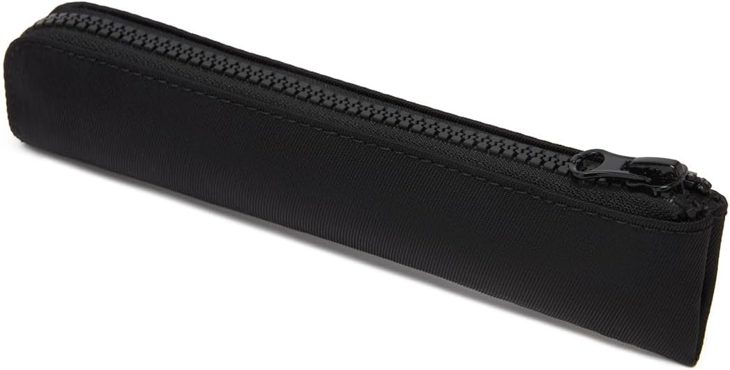 Canvas Pencil Case Small Pencil Pouch Slim Lightweight Pen Case Holder Cute Zipper Bag for School Office