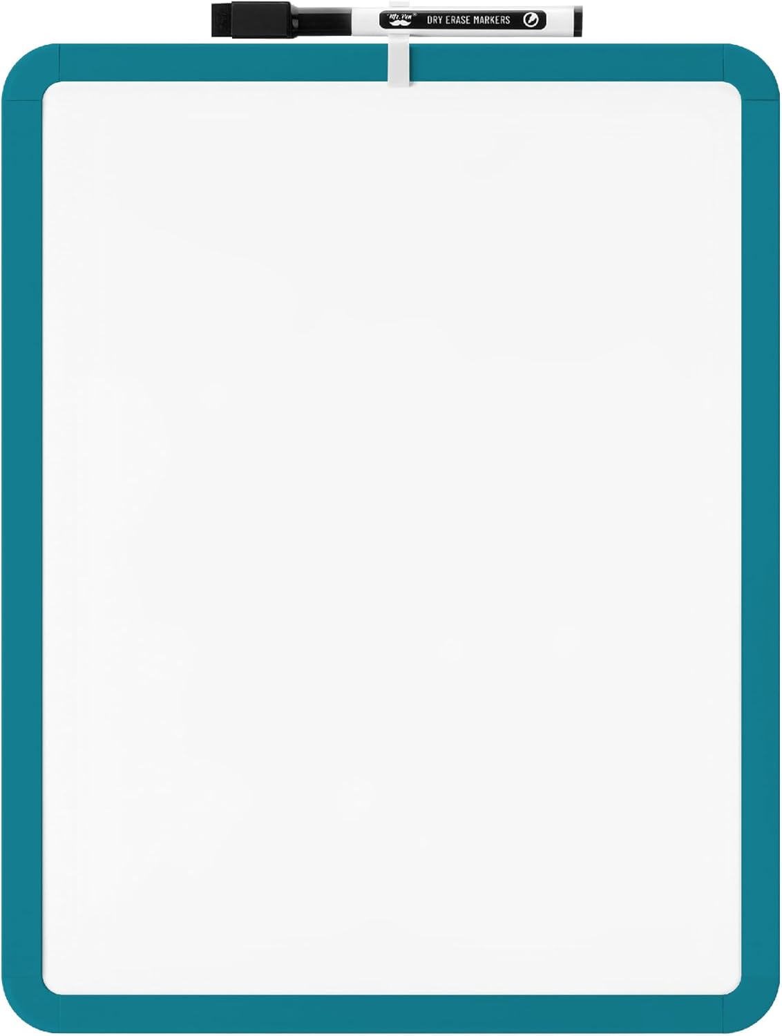 Mr. Pen- Dry Erase Board, 14” x 11” with a Black Dry Erase Marker, White Frame, Small Mini White Board for Students, Fridge, Wall, Locker, Includes Double Sided Tapes