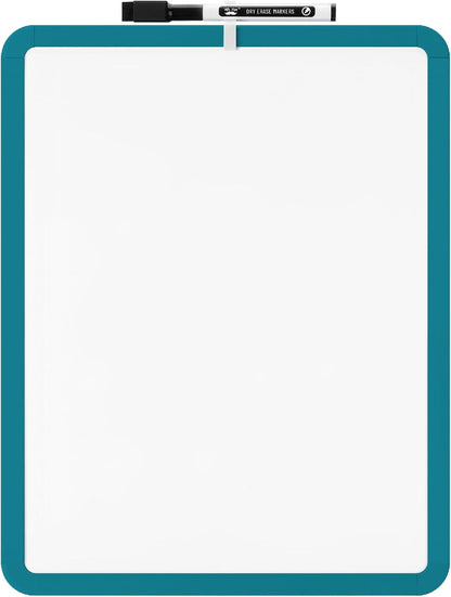 Mr. Pen- Dry Erase Board, 14” x 11” with a Black Dry Erase Marker, White Frame, Small Mini White Board for Students, Fridge, Wall, Locker, Includes Double Sided Tapes