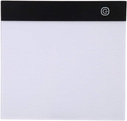 A5 LED Light Box, Tracing Board Drawing Pad Thin Art Stencil Tracer Tablet Copy Table Adjustable Brightness for DIY Diamond Painting Weeding Artists Sketching Animation Embossing Sewing Projects