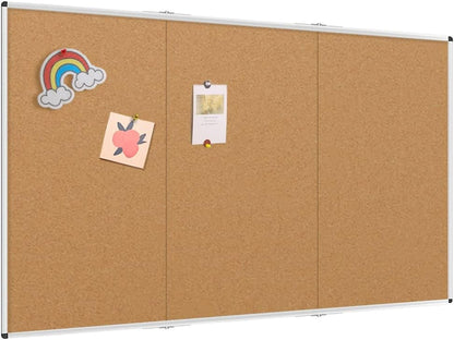 VIZ-PRO Cork Notice Board, 36 X 24 Inches, Silver Aluminium Frame