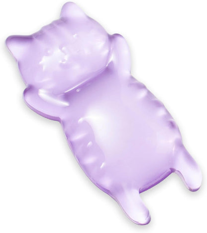Ergonomic Gel Mouse Wrist Rest – Clear Cute Cat Mouse Wrist Rest, Comfort & Support for Typing and Gaming (Pink)