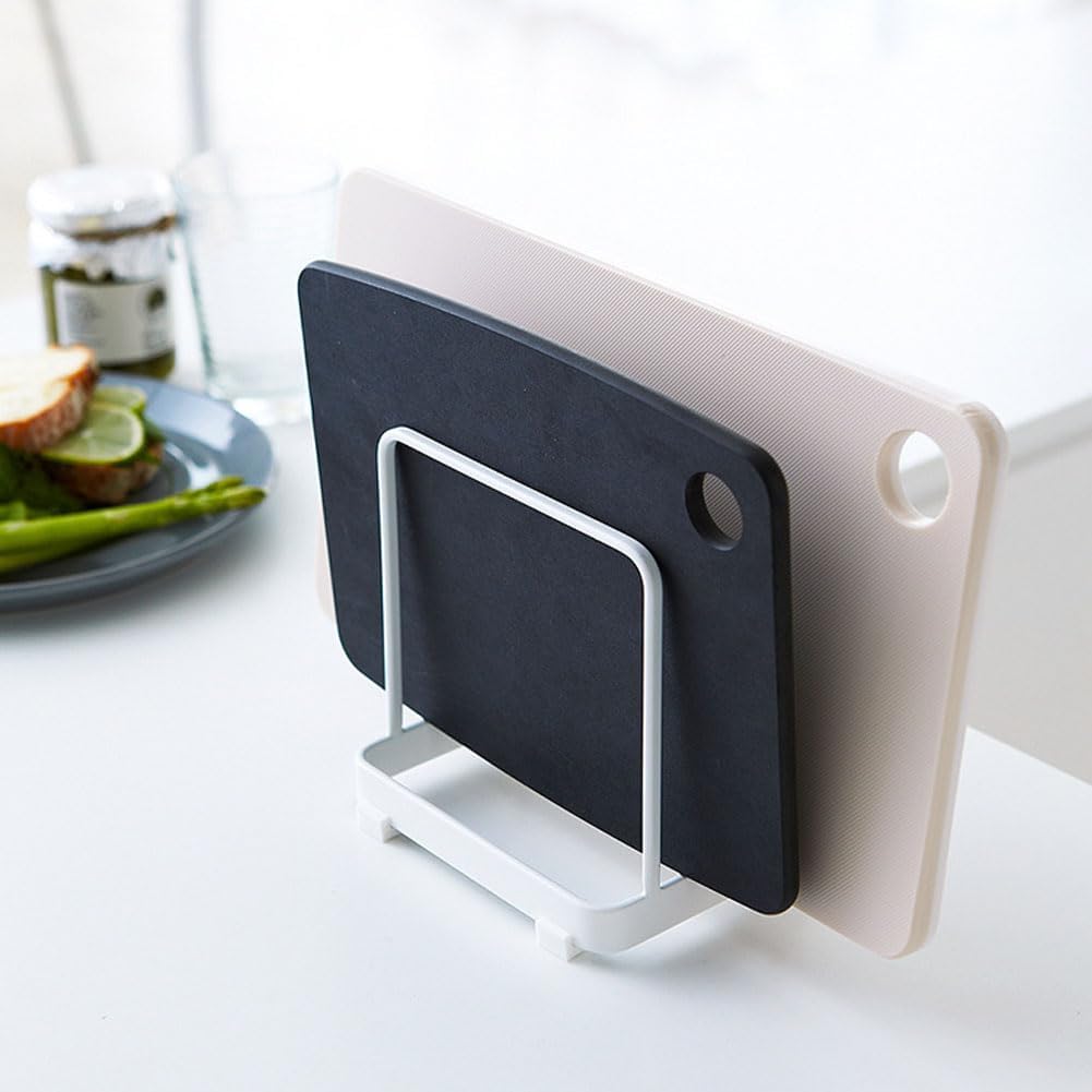 Cutting Board Organizer, Cutting Board Holder Rack, Baking Cookie Pan Sheets for Cabinet Storage or Kitchen Counter (Black)