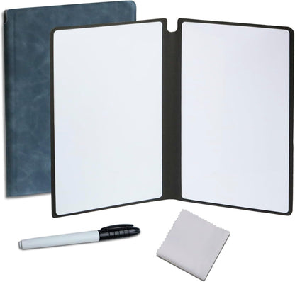 Portable Small Dry Erase Board Whiteboard Notebook Handheld, Reusable White Board Dry Erase Notebook for Desk, At Home Office Study Essentials-9.5" x 6.6" (Pink)