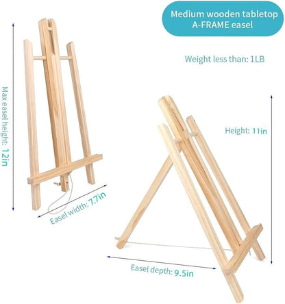 12 inch Tabletop Display Artist Easel Stand, Art Craft Painting Easel, Wooden Easel Apply to Kids Artist Adults Students Classroom Etc.